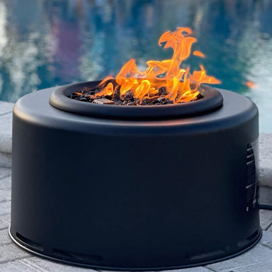 HPC Sport Pit 20-Inch Portable Gas Fire Pit by the pool
