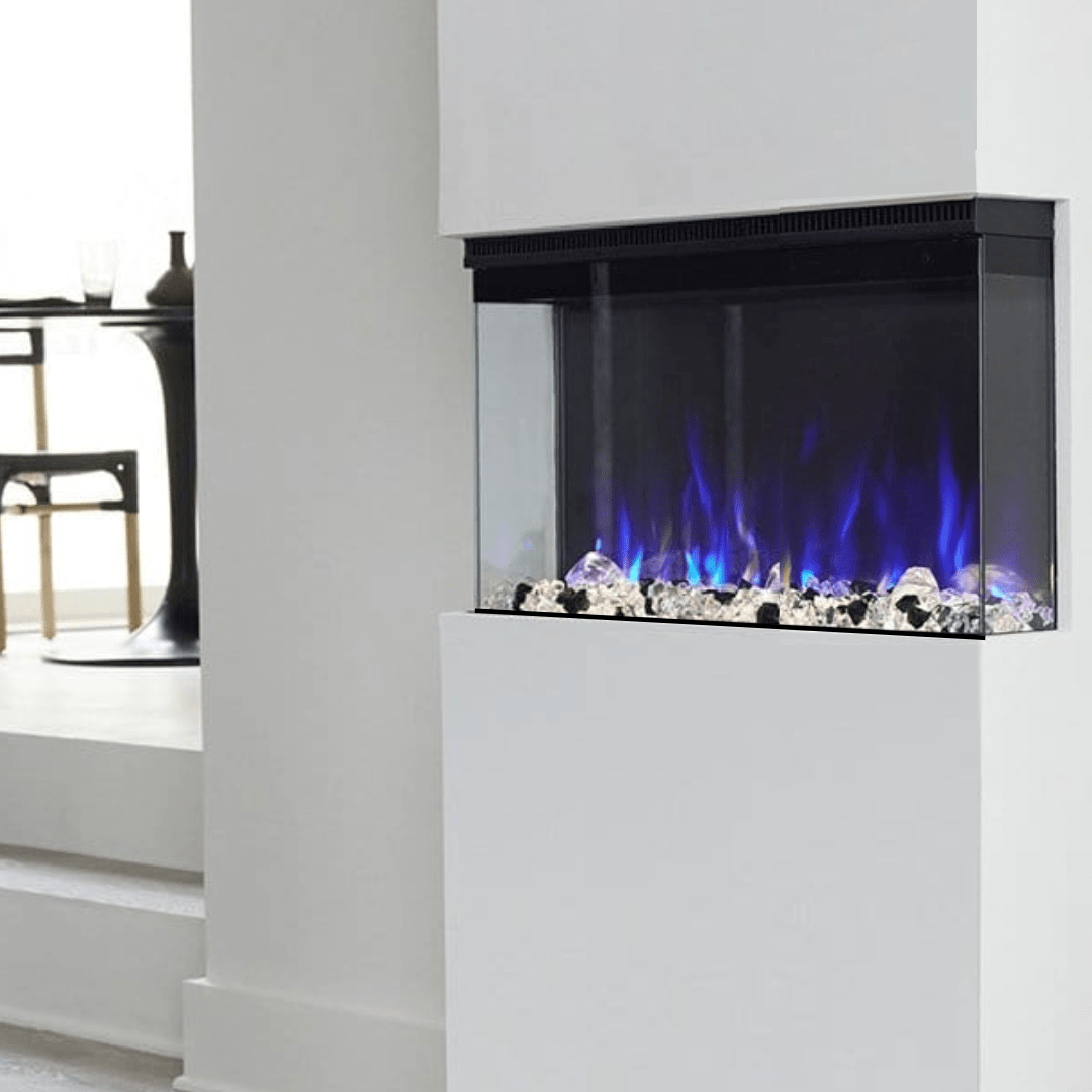 Touchstone Forte Infinity Pro 40-Inch electric fireplace installed in a room