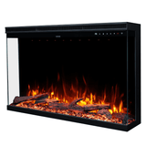 Touchstone Forte Infinity Pro 40-Inch electric fireplace, angled view