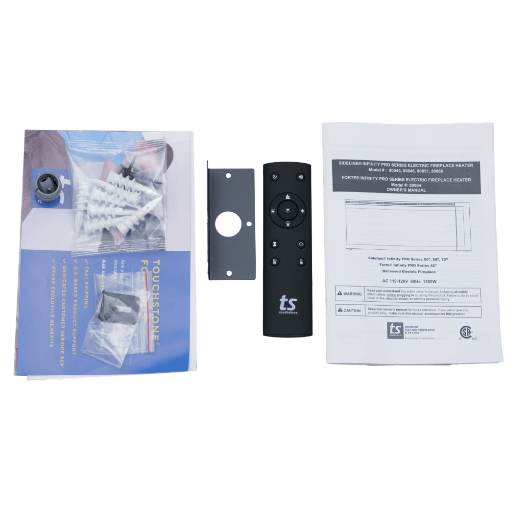 Touchstone Forte Infinity Pro 40-Inch electric fireplace, product view