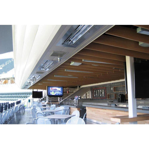 Infratech W Series heaters flush mounted in Minnesota Twins Stadium - close-up view
