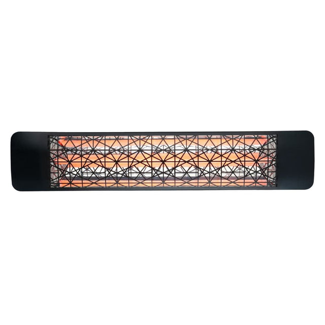 Eurofase 1500w black infrared electric heater with astra decor plate