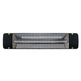 Eurofase 1500w black infrared electric heater with admiral decor plate