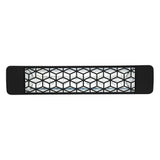 Eurofase 1500w black infrared electric heater with stella decor plate