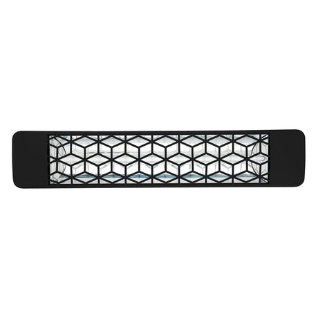 Eurofase 1500w black infrared electric heater with stella decor plate