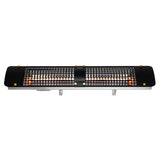 Eurofase 1500w black infrared electric heater with admiral decor plate