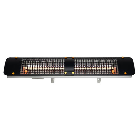 Eurofase 1500w black infrared electric heater with admiral decor plate