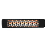 Eurofase 1500w black infrared electric heater with stella decor plate