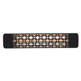 Eurofase 1500w black infrared electric heater with brix decor plate