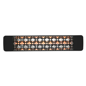 Eurofase 1500w black infrared electric heater with brix decor plate