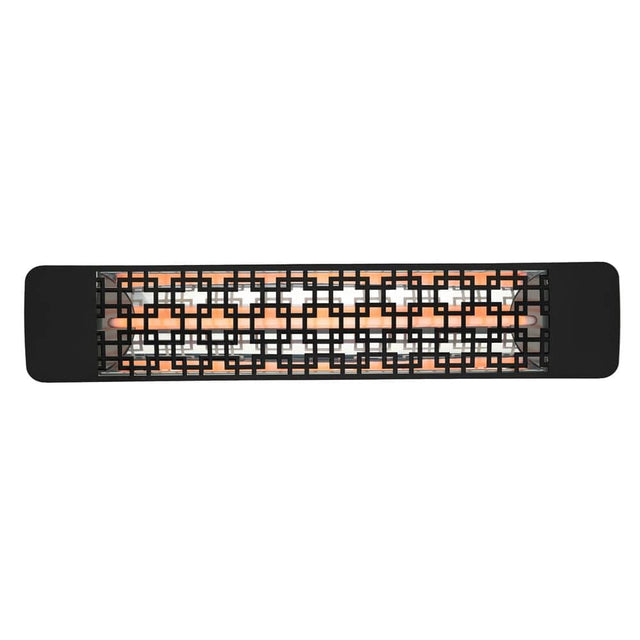 Eurofase 1500w black infrared electric heater with brix decor plate