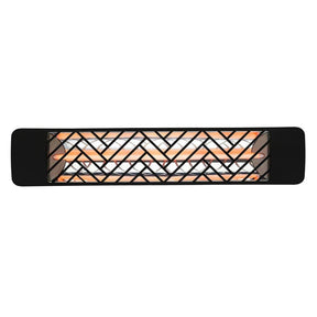 Eurofase 1500w black infrared electric heater with chevron decor plate