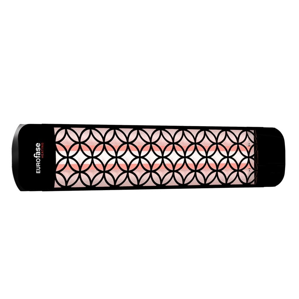 Eurofase clover decor plate in black for 39-inch electric heater
