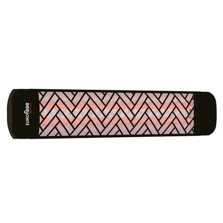 Eurofase chevron decor plate in black for 39-inch electric heater