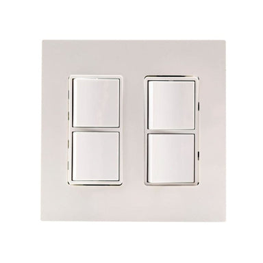 Eurofase Wall Plate Dual Duplex Switch in White