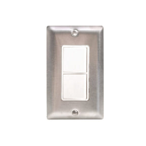 Eurofase Wall Plate Single Duplex Switch in Stainless Steel