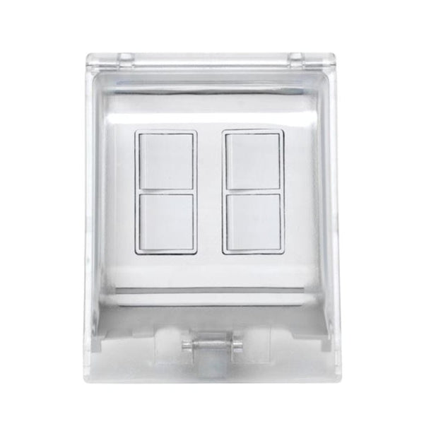 Eurofase Weatherproof Recessed Dual Switch in White - close-up view