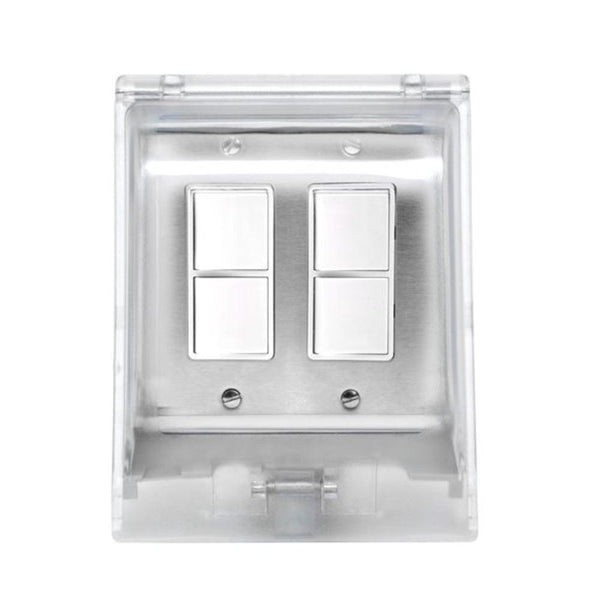 Eurofase Weatherproof Recessed Dual Switch in Stainless Steel