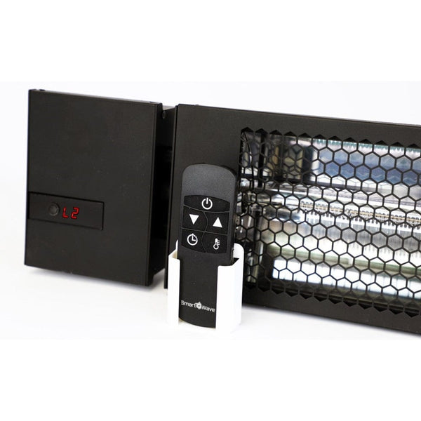 Zoomed-in view of King Electric SmartWave Infrared Radiant Patio Heater with Remote - close-up view