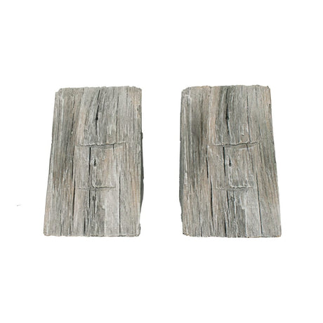 lexington hearth rustic corbels - weathered grey - left side view
