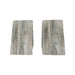 lexington hearth rustic corbels - weathered grey - left side view