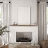 Lexington Hearth Flat Sawn Beam Concrete Faux Wood Mantel in a relaxing living space