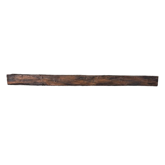 Lexington Hearth Hayloft Beam Concrete Faux Wood Mantel Shelf - Brown