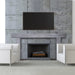 Lexington Hearth Hitching Post Faux Wood Mantel Surround in a contemporary space