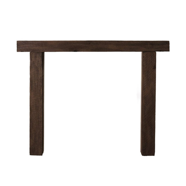 Lexington Hearth Hitching Post Faux Wood Mantel Surround - Dark Brown