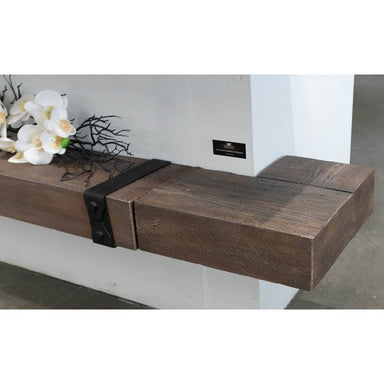 Lexington Hearth Flat Sawn Beam Mantel Corner