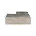 Lexington Hearth Flat Sawn Beam Mantel Corner - Weathered Gray