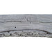 Close up on Lexington Hearth Rickhouse Faux Wood Mantel Shelf - Weathered Gray