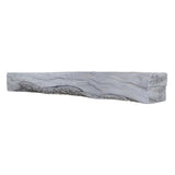 Side View of Lexington Hearth Rickhouse Faux Wood Mantel Shelf - Weathered Gray