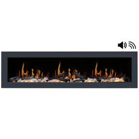Litedeer Homes Latitude II Flush Mounted Smart Electric Fireplace with 3-Inch Trim 