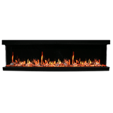 Litedeer Homes Warmcastle 3-Sided Smart Electric Fireplace with Natural Flame