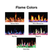 Flame Color Variants - Natural Flame, Blaze Midsummer, Sky Blue, Magenta, and Violet Blue