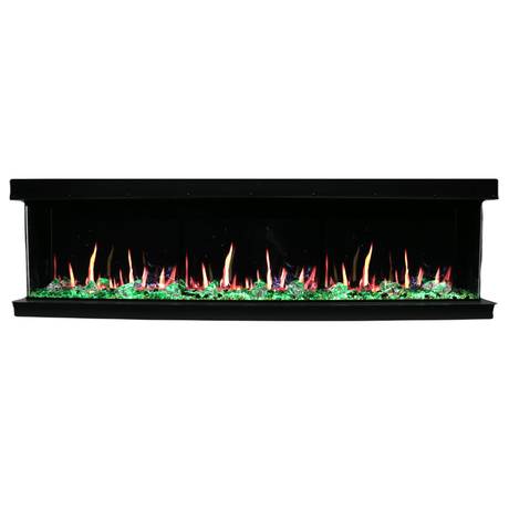 Litedeer Homes Warmcastle 3-Sided Smart Electric Fireplace with Violet Blue Flame