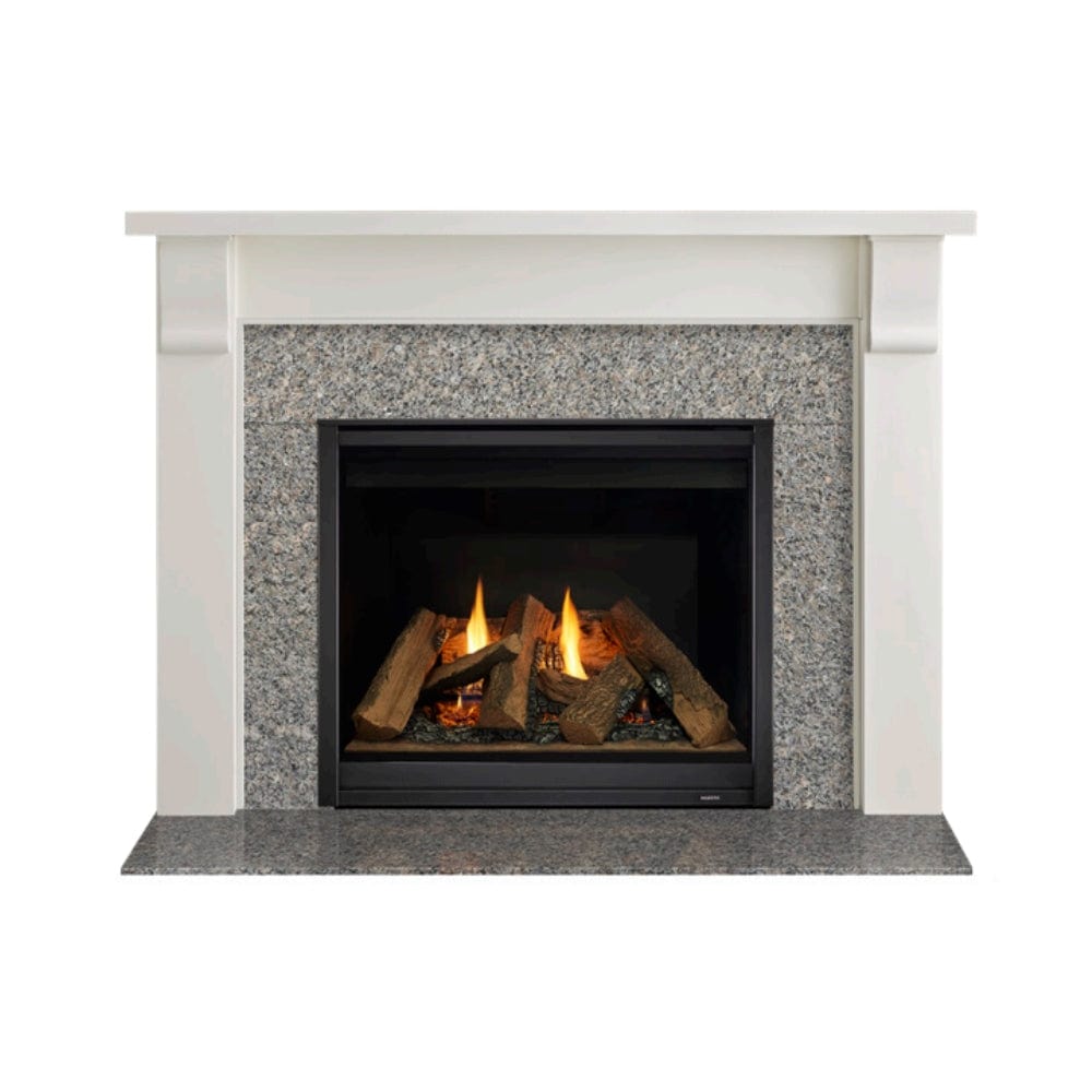 Majestic Merritt 63-Inch Flush Wood Mantel with fireplace