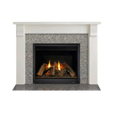 Majestic Merritt 63-Inch Flush Wood Mantel with fireplace