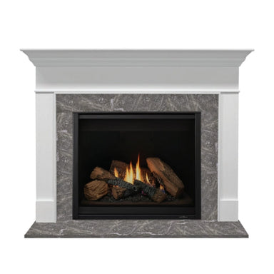 Majestic Wescott 63-Inch Flush Wood Mantel with fireplace
