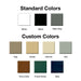 standard and custom color options