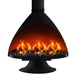 Close up on Malm Zircon Aquafire 34-Inch Freestanding Vapor Fireplace in Matte Black