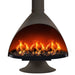 Close up on Malm Zircon Aquafire 34-Inch Freestanding Vapor Fireplace in Slate Gray