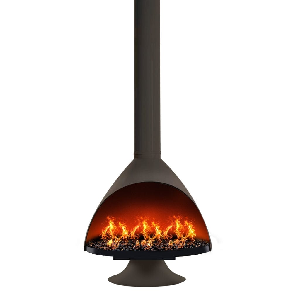 Malm Zircon Aquafire 34-Inch Freestanding Vapor Fireplace in Slate Gray