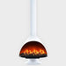 Malm Zircon Aquafire 34-Inch Freestanding Vapor Fireplace in White