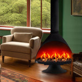 malm zircon aquafire conical fireplace in a traditional living room