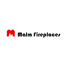 malm fireplaces logo - front view