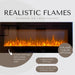 electric fireplace with realistic flames