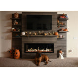 Modern Flames Allwood Fireplace Wall System for Orion Slim Electric Fireplace with Halloween Decor