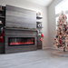 Modern Flames Allwood Fireplace Wall System for Orion Slim Electric Fireplace with Christmas Decor